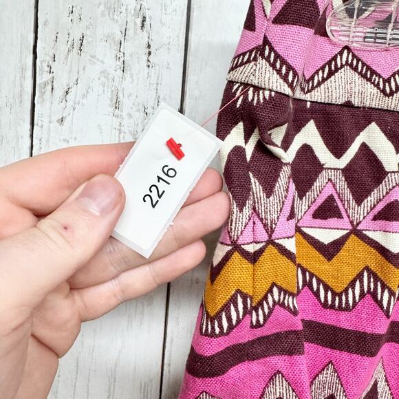 Loft Shorts Women Size 6 Multicolor Aztec Bead Detail Zip Fly Short Boho Summer - Picture 2 of 6